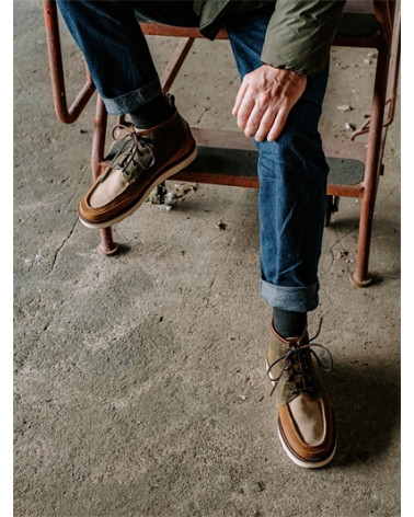 DOCK MID OIL SUEDE ARMY/CHESTNUT