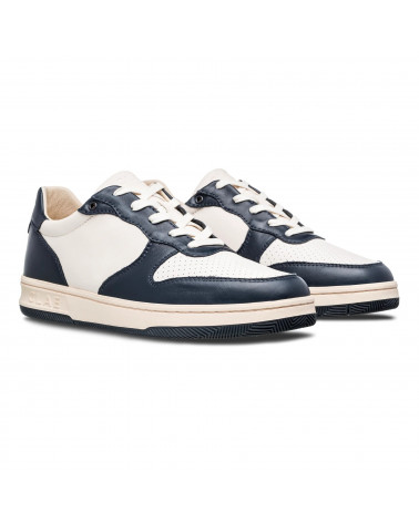 MALONE NAVY LEATHER OFF-WHITE