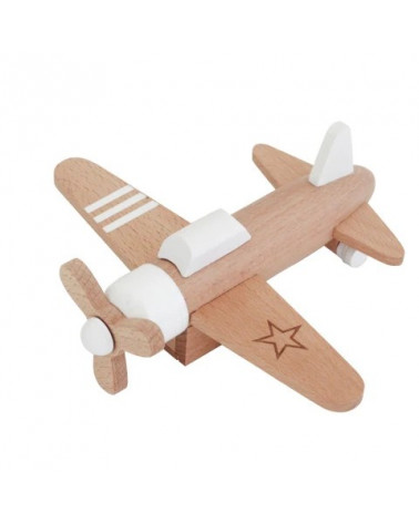 Hikoki propeller - Wooden Wind-up Propeller Plane white