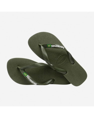 HAVAIANAS KIDS BRASIL LOGO GREEN/GREEN