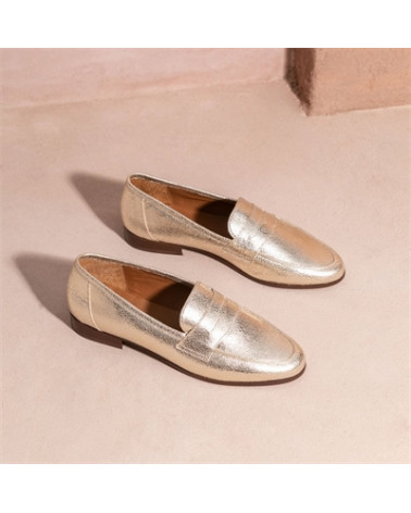 HANNA CUIR PAILLETÉ DORÉ CLAIR