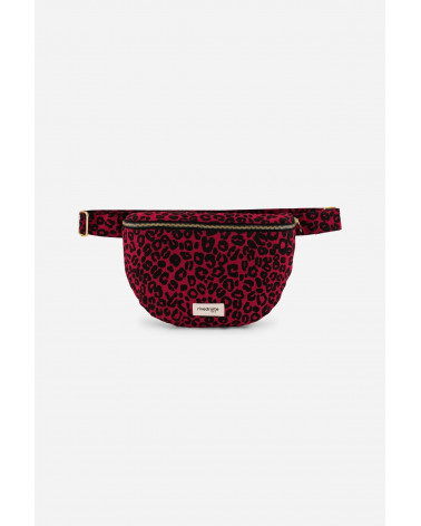 Custine XL - le sac banane - Leopard Vibrant Red