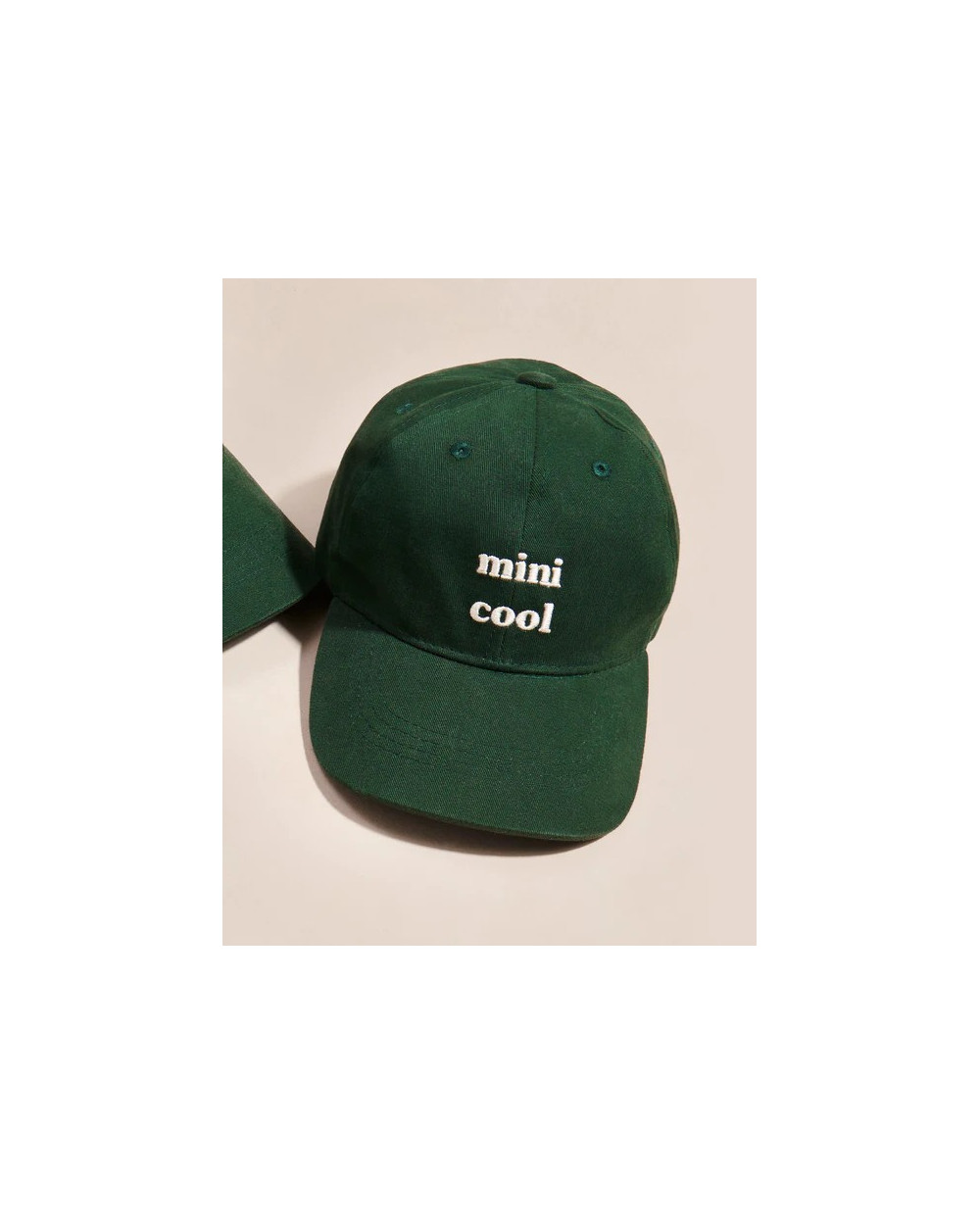 La casquette brodée Mini cool - vert sapin – émoi émoi