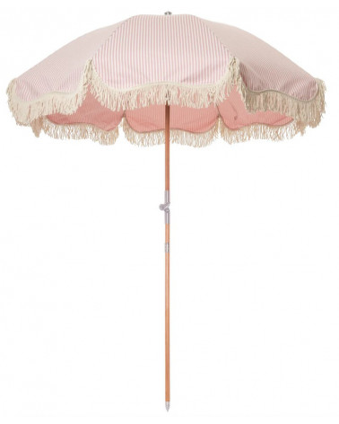 Parasol frangé Premium - Lauren's Pink Stripe