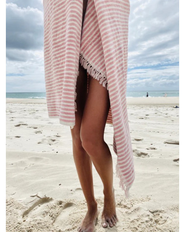 Serviette de plage - Lauren's Pink Stripe