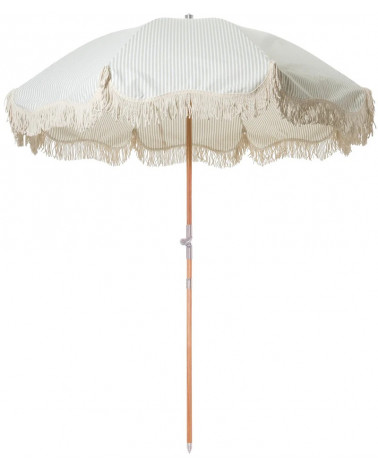Parasol frangé Premium - Lauren's sage Stripe