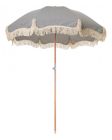 Parasol frangé Premium - Lauren's Navy Stripe