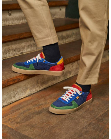 Arthur - Suède sapin marine et bleu