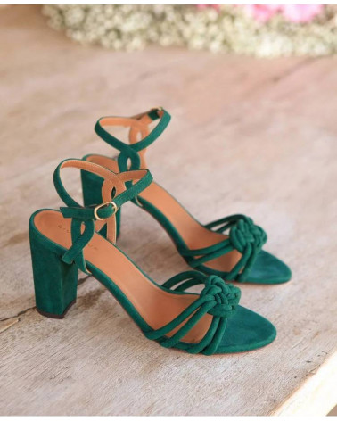 Sandales n°111 - Suede - Emeraude