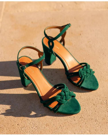 Sandales n°111 - Suede - Emeraude