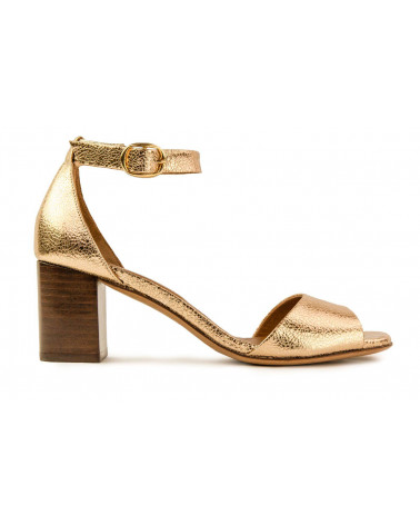 Sandales n°651 - Cuir craquelé - Gold