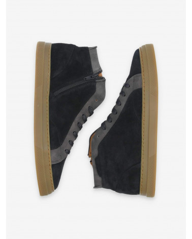 SPARK MID ZIP SUEDE/BRONX BLACK/BLACK