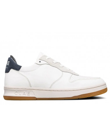 MALONE WHITE MILLED LEATHER NAVY