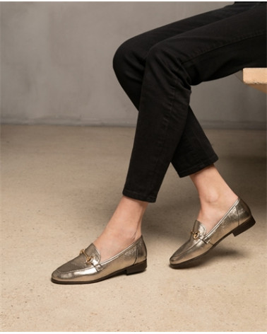 CLEMENCE CUIR METALLISÉ DORÉ