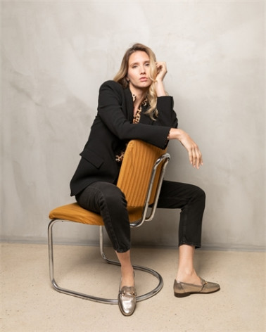 CLEMENCE CUIR METALLISÉ DORÉ