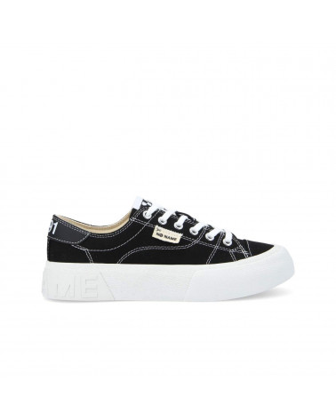 RESET SNEAKER W CANVAS BLACK/STITCH WHITE