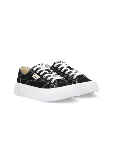 RESET SNEAKER W CANVAS BLACK/STITCH WHITE