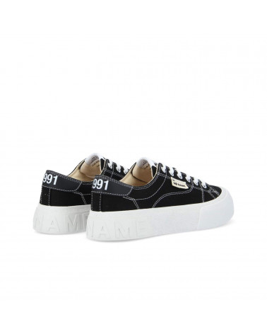 RESET SNEAKER W CANVAS BLACK/STITCH WHITE