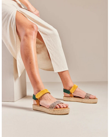 Flore - Suède sapin moutarde marron