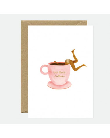 Carte - Gold But First Coffee