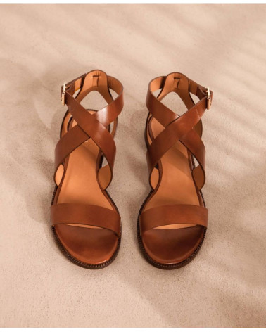 Sandales n°202 - Cuir - Cognac