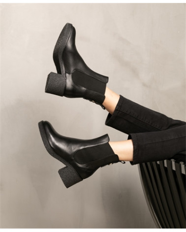 ALMA CUIR LISSE NOIR