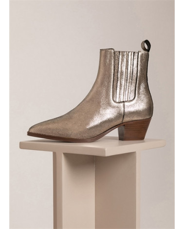 VICTOIRE CUIR METALLISÉ DORÉ