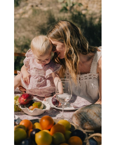 Barboteuse Lena Pink Daisy Garden