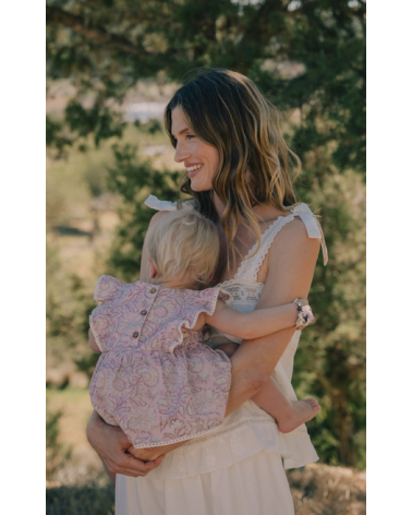 Barboteuse Lena Pink Daisy Garden