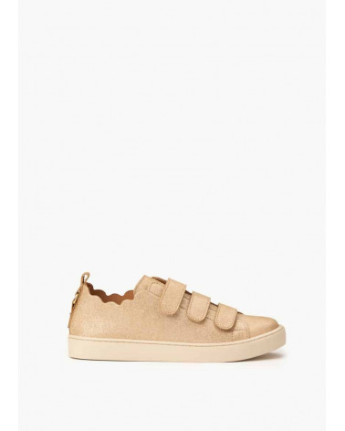 JULIANNE CUIR PAILLETE DORÉ CLAIR