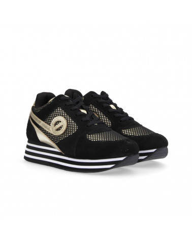 PARKO JOGGER W SUEDE/M.REFLET BLACK/BLACK-GOLD