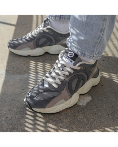 KRAZEE RUNNER M H.SDE/KNIT/NUB. CARBONE/GREY/L.GREY