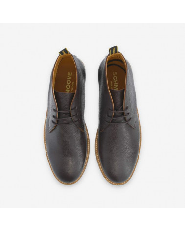 DUBLIN DESERT M GRAINED LEATHER DARK BROWN