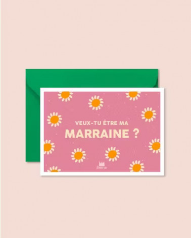 Carte “Veux-tu être ma marraine ?”