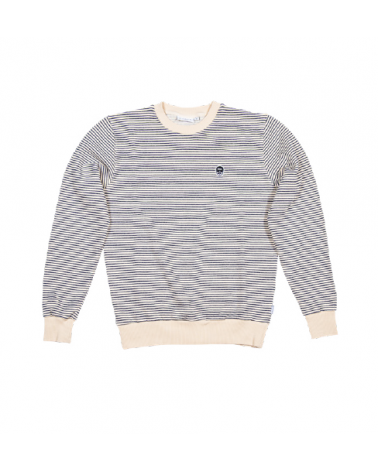 CREW - RAYURE - IVOIRE / BLEU MARINE