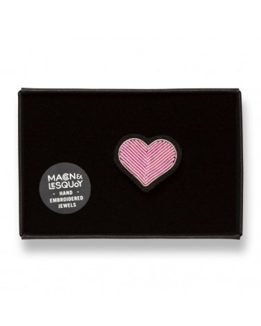 Broche - Coeur Rose