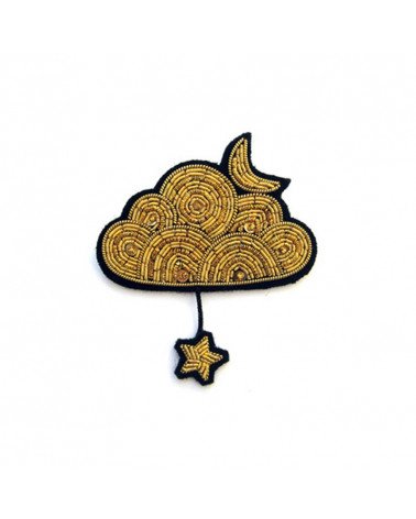 Broche - Nuage or et Étoile