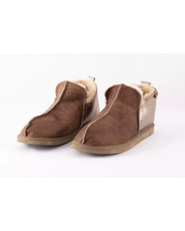 Annie slippers Antique cognac/gold