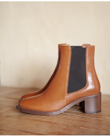 Bottine n°289 - Cuir - Cognac