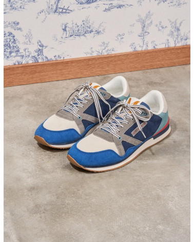 André - Suède bleu écru gris