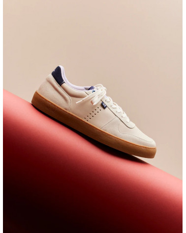 Arthur - Suède et cuir écru marine