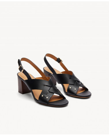 Sandales n°688 - Cuir - Noir