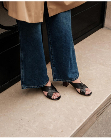 Sandales n°688 - Cuir - Noir