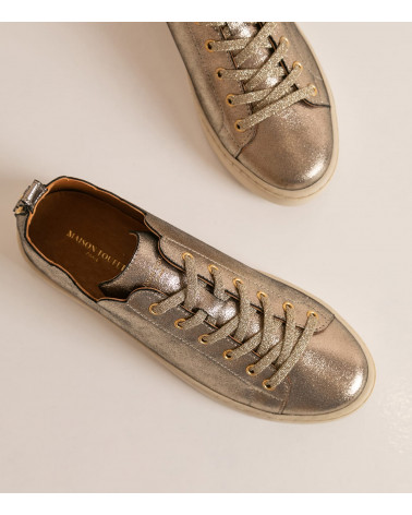 JULIE CUIR METALLISÉ DORÉ
