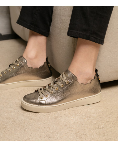 JULIE CUIR METALLISÉ DORÉ