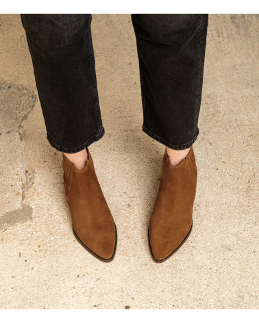 LINNE CUIR VELOURS CAMEL