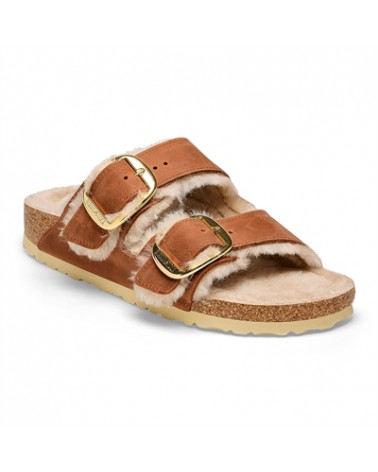 Arizona BB Shearling Cuir huilé Cognac