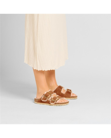 Arizona BB Shearling Cuir huilé Cognac