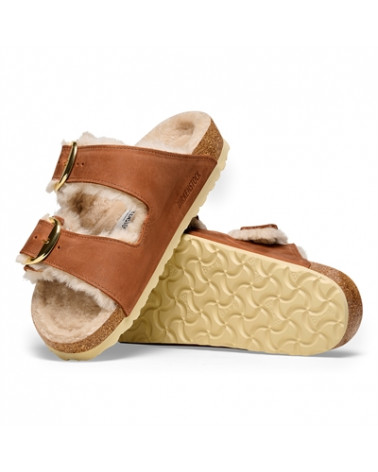Arizona BB Shearling Cuir huilé Cognac
