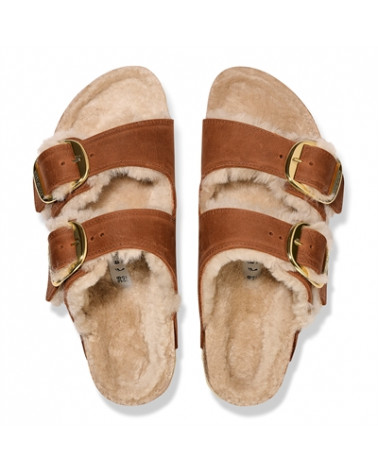 Arizona BB Shearling Cuir huilé Cognac